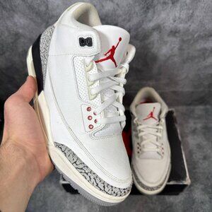 Size 9 | Jordan 3 White Cement With Box| Pre-Owned